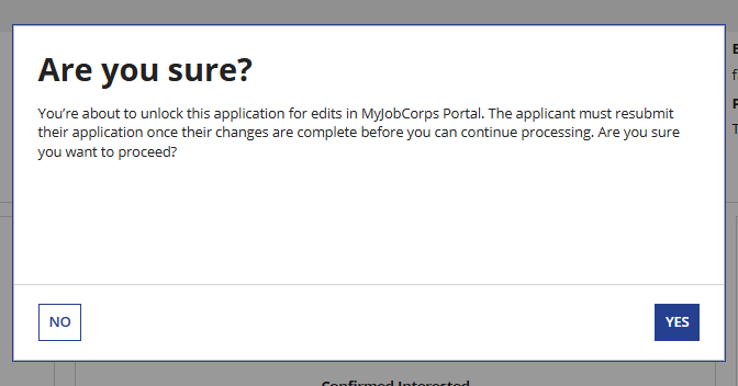 Screenshot of message to confirm unlocking a case